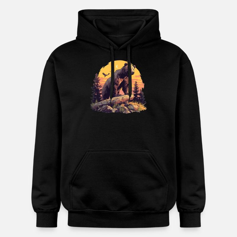 Ours Bären Bär - Sweat à capuche Softstyle® Gildan Unisexe - noir