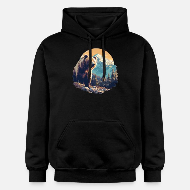 Ours Bären Bär - Sweat à capuche Softstyle® Gildan Unisexe - noir