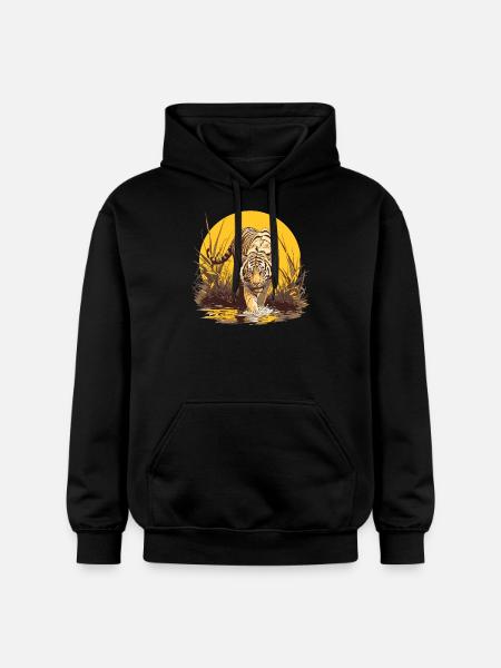Tiger - Gildan Unisex Softstyle® Midweight Hoodie - black