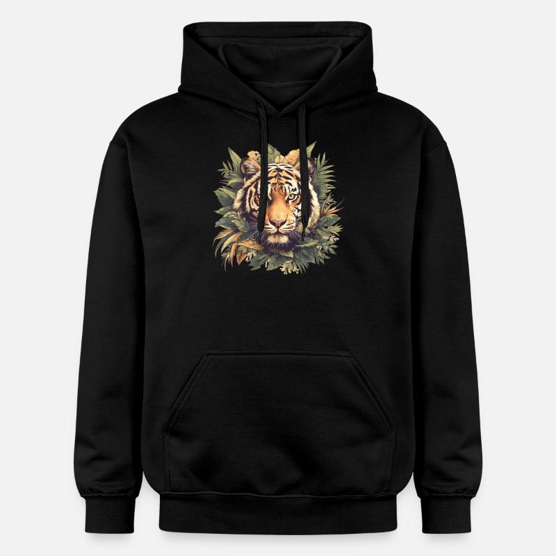 Tigre du Bengale Roi Tigre - Sweat à capuche Softstyle® Gildan Unisexe - noir