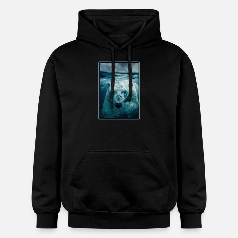 Polar Bear Eisbären Eisbär - Gildan Unisex Softstyle® Midweight Hoodie - Schwarz