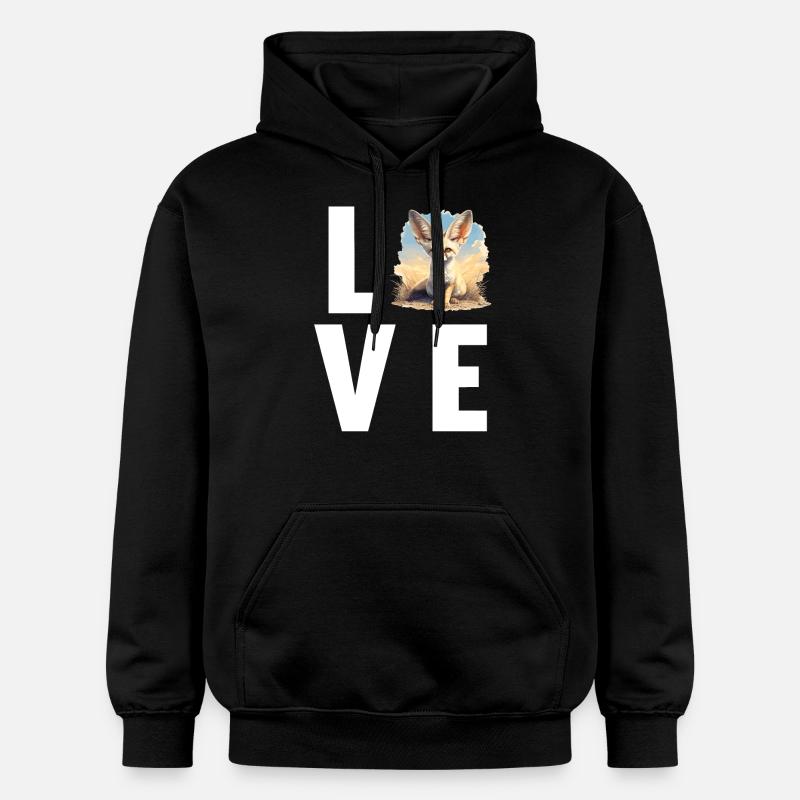 Fennec Renard Fenneks Fennek - Sweat à capuche Softstyle® Gildan Unisexe - noir