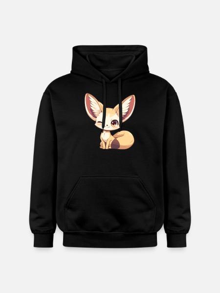Fennec Fox Fenneks Fennek - Gildan Unisex Softstyle® Midweight Hoodie - black