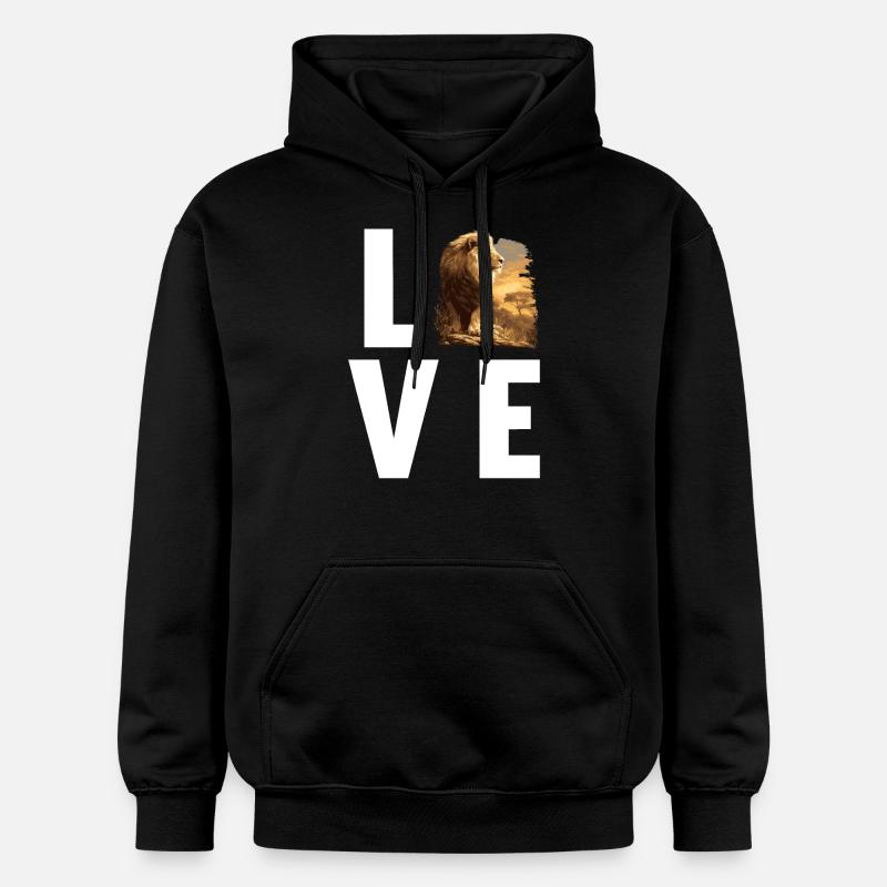 Lion Löwen Löwe - Sweat à capuche Softstyle® Gildan Unisexe - noir