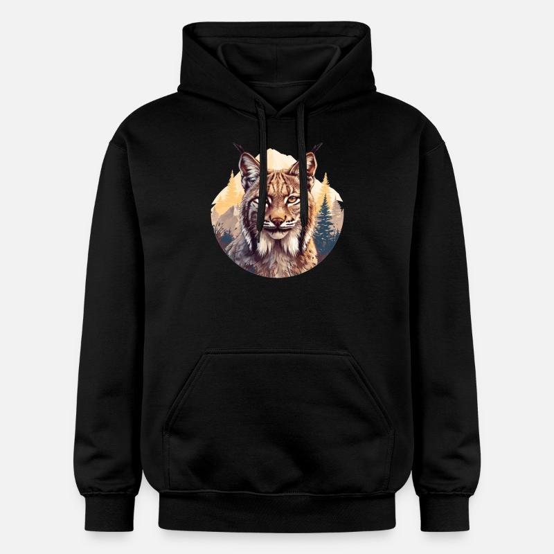 Lynx Luchse Luchs - Sweat à capuche Softstyle® Gildan Unisexe - noir