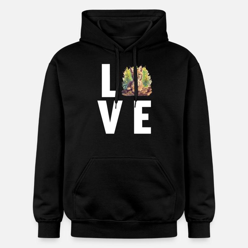 Lynx Luchse Luchs - Sweat à capuche Softstyle® Gildan Unisexe - noir
