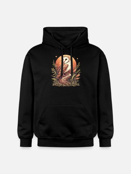 Barn Owl Schleiereulen Schleiereule - Gildan Unisex Softstyle® Midweight Hoodie - black
