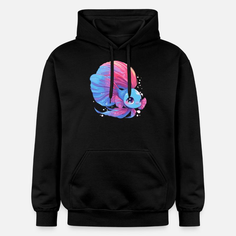 Bettas Betta Fish Betta - Gildan Unisex Softstyle® Midweight Hoodie - black