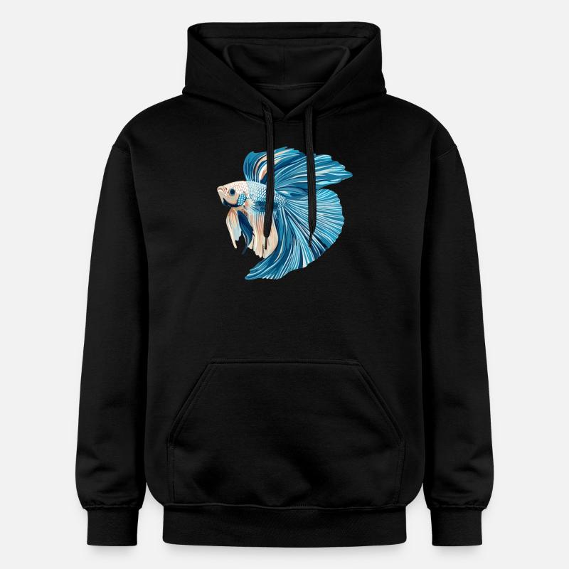 Bettas Betta Poisson Betta - Sweat à capuche Softstyle® Gildan Unisexe - noir