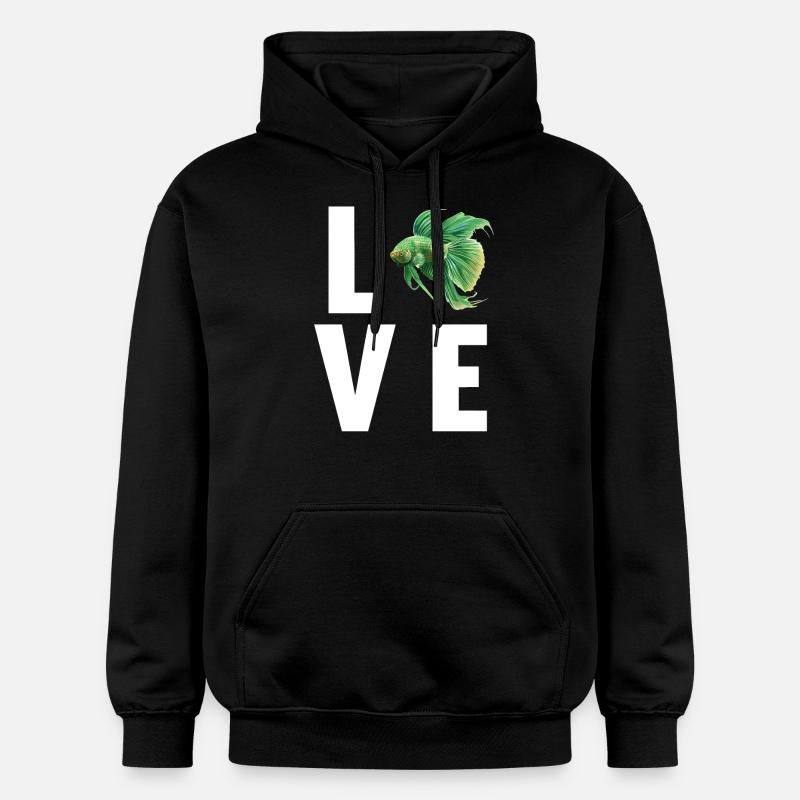 Bettas Betta Poisson Betta - Sweat à capuche Softstyle® Gildan Unisexe - noir