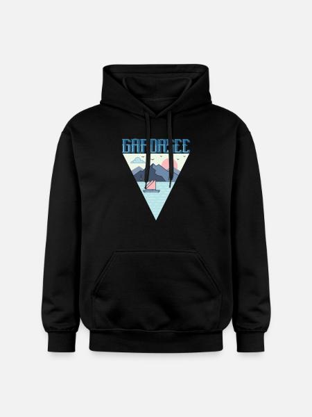 Lake garda - Gildan Unisex Softstyle® Midweight Hoodie - black