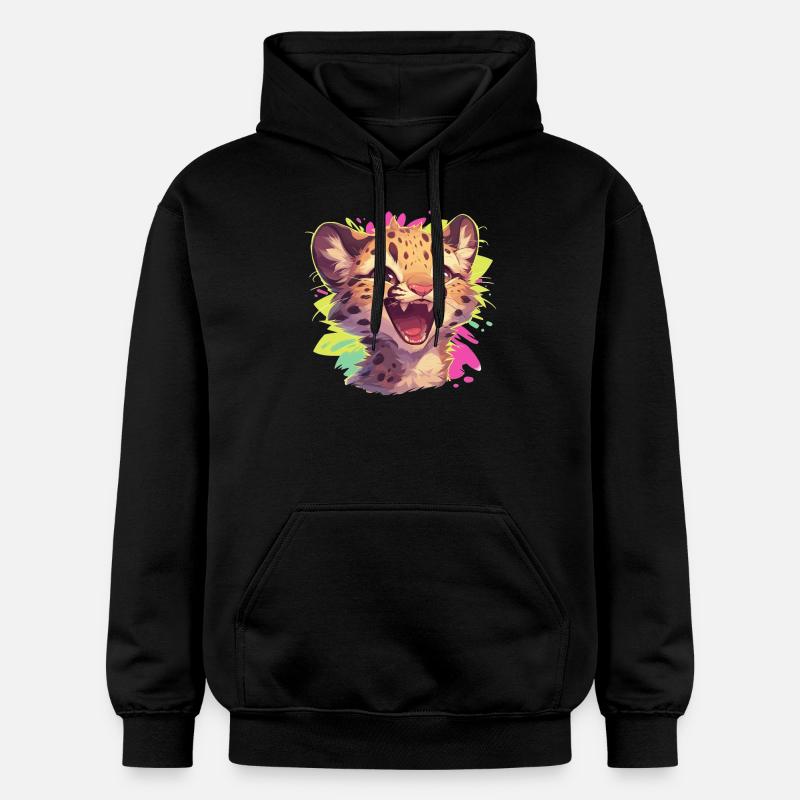 Léopard léopard - Sweat à capuche Softstyle® Gildan Unisexe - noir