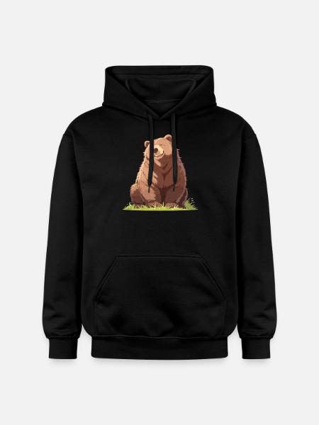 Bear Bären Bär - Gildan Unisex Softstyle® Midweight Hoodie - Schwarz