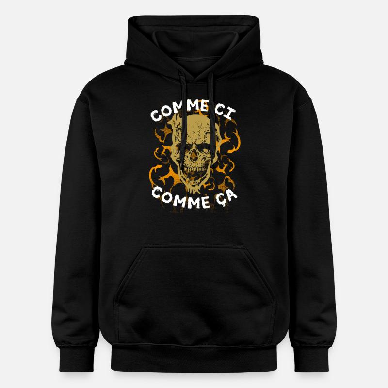 Comme ci comme ça Skull - Sweat à capuche Softstyle® Gildan Unisexe - noir