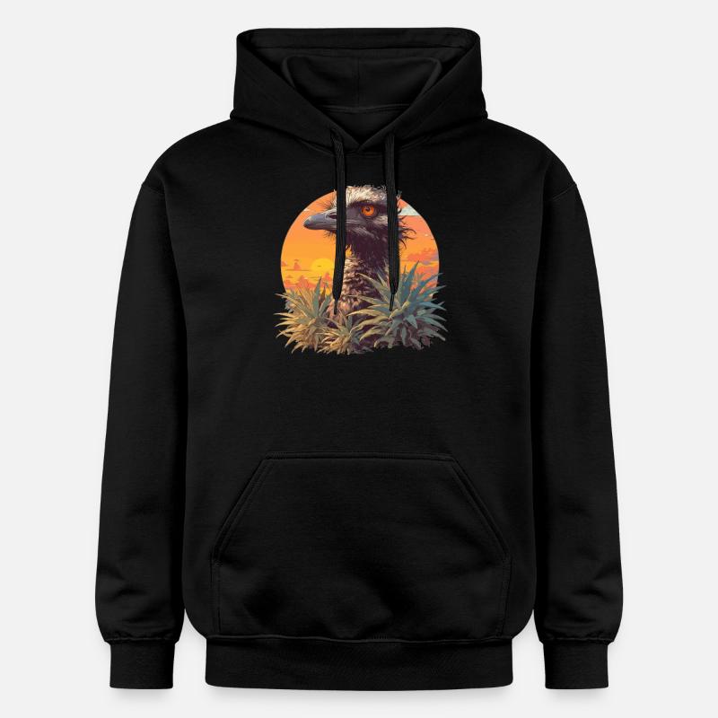 Emus Emu - Sweat à capuche Softstyle® Gildan Unisexe - noir