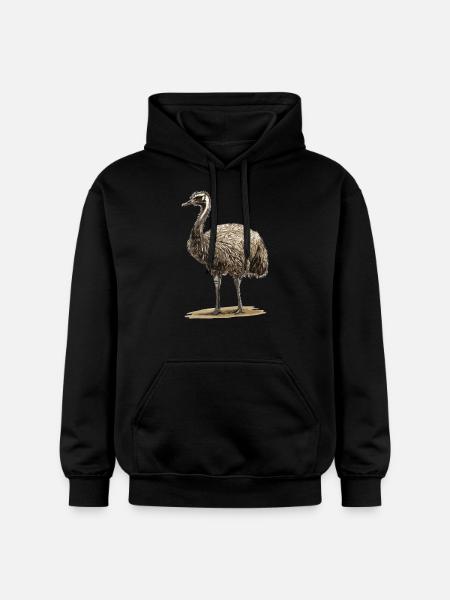 Emus Emu - Gildan Unisex Softstyle® Midweight Hoodie - black
