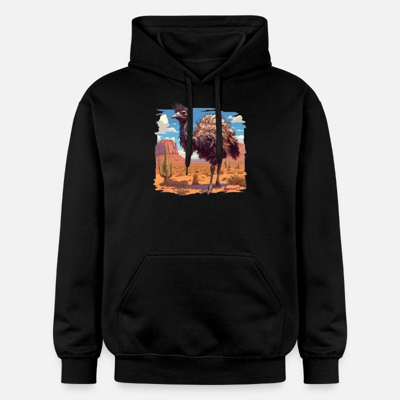 Emus Emu - Sweat à capuche Softstyle® Gildan Unisexe - noir
