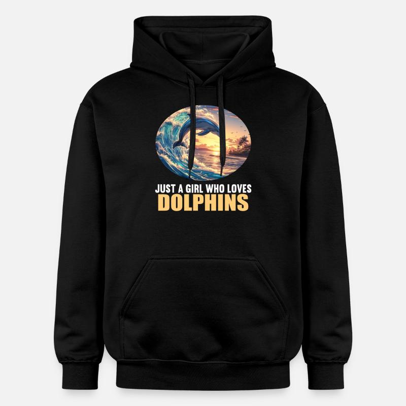 Dauphin Dauphins Dauphin - Sweat à capuche Softstyle® Gildan Unisexe - noir