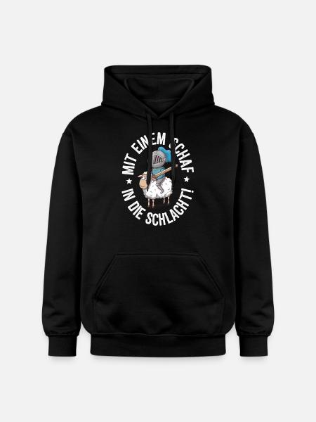 Schaf Spruch Siedler - Gildan Unisex Softstyle® Midweight Hoodie - Schwarz