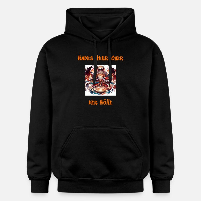 Hadès, souverain de l’enfer - Sweat à capuche Softstyle® Gildan Unisexe - noir