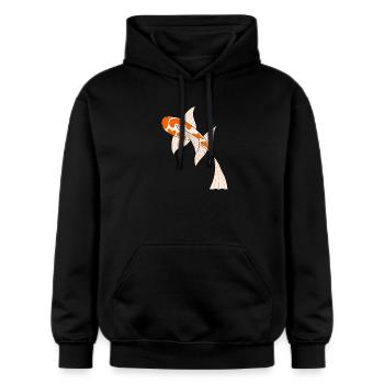 Koi - Gildan Unisex Softstyle® Midweight Hoodie - Schwarz - Vorne - Marisol (170cm) & Nik (191cm)