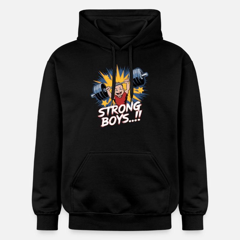 DES GARÇONS FORTS - Sweat à capuche Softstyle® Gildan Unisexe - noir