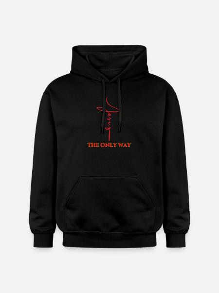 Jesus The Only Way - Gildan Unisex Softstyle® Midweight Hoodie - black