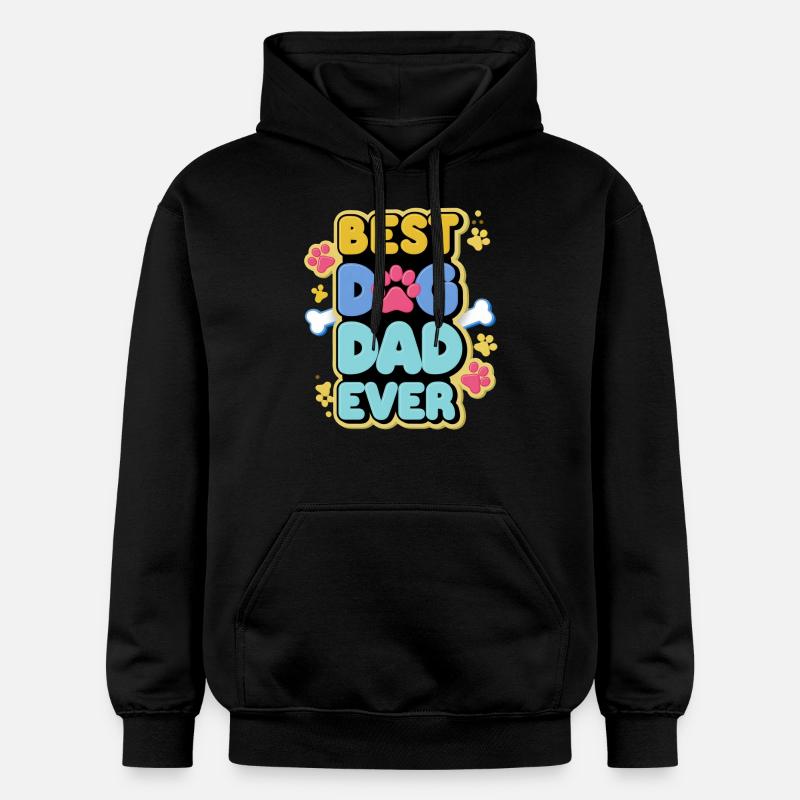 Meilleur papa de chien - Sweat à capuche Softstyle® Gildan Unisexe - noir