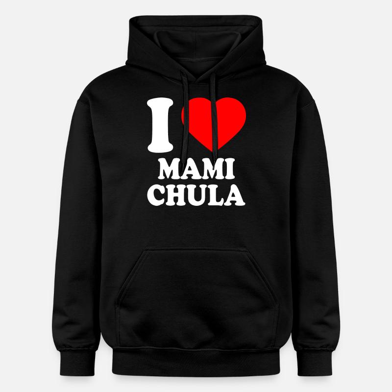 I love mami chula - Sweat à capuche Softstyle® Gildan Unisexe - noir