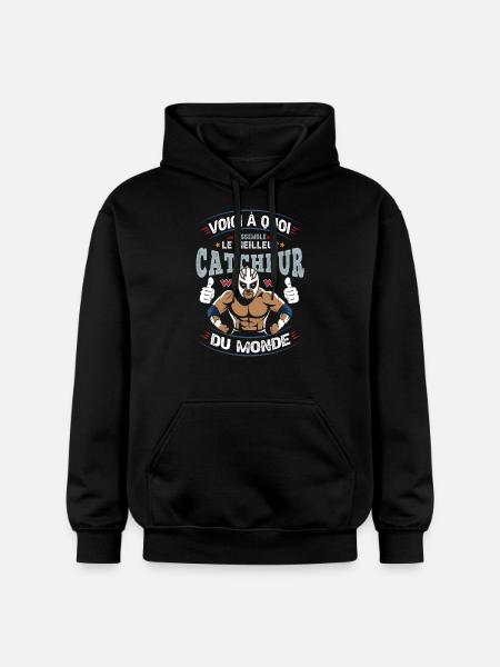 Catch - Catcheur Masqué - Sweat à capuche Softstyle® Gildan Unisexe - noir