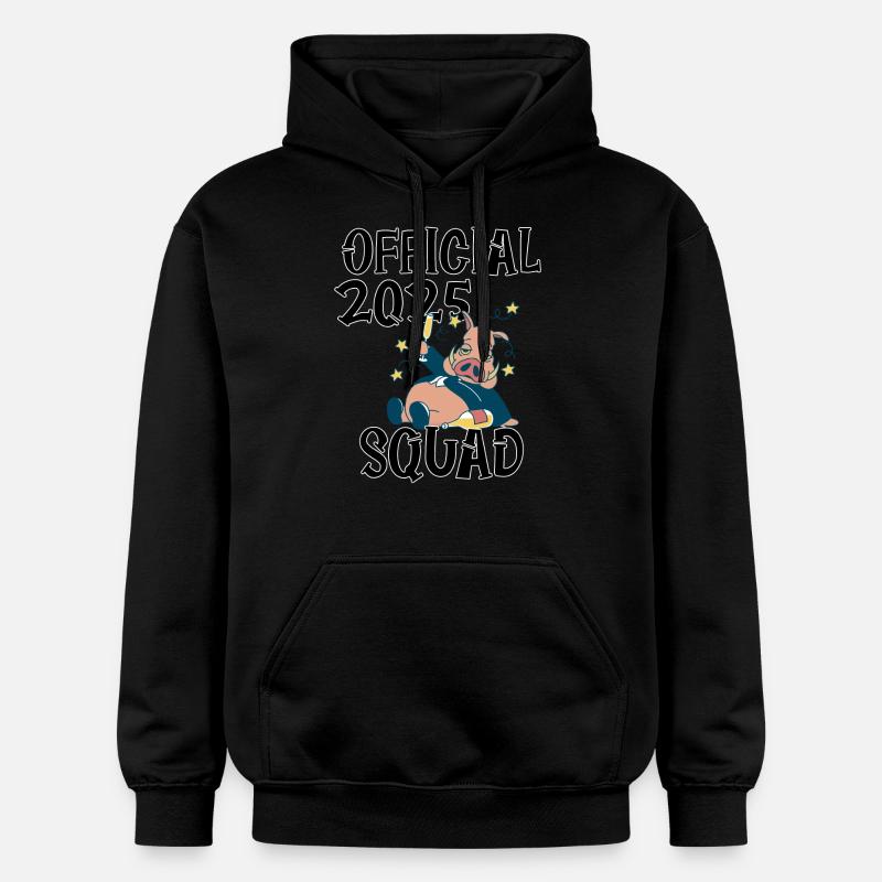 Official 2025 Squad, das Sylvester/Neujahrs-Design - Gildan Unisex Softstyle® Midweight Hoodie - Schwarz