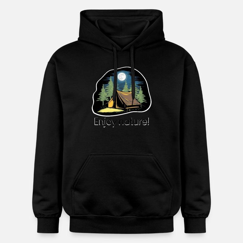 TENTES DANS LES BOIS - Sweat à capuche Softstyle® Gildan Unisexe - noir