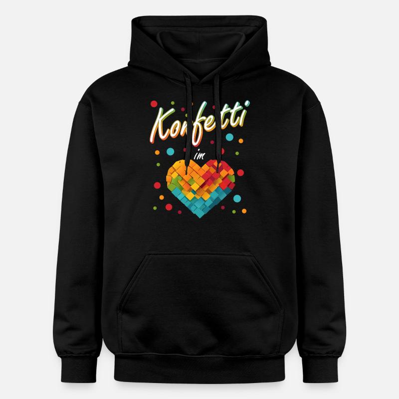 confettis carnaval carnaval design amusant - Sweat à capuche Softstyle® Gildan Unisexe - noir