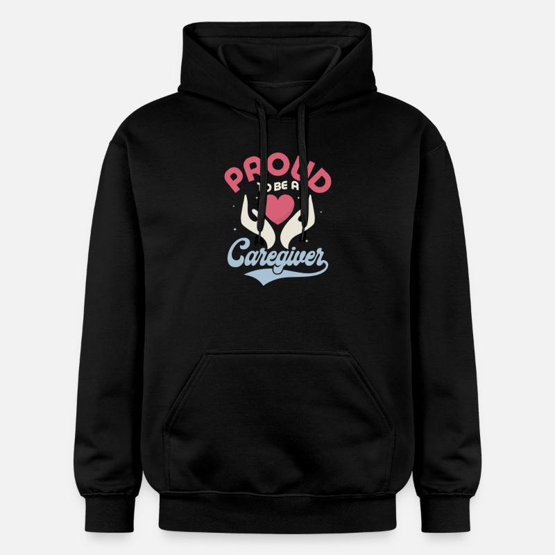 Fier d’être un aidant - Sweat à capuche Softstyle® Gildan Unisexe - noir
