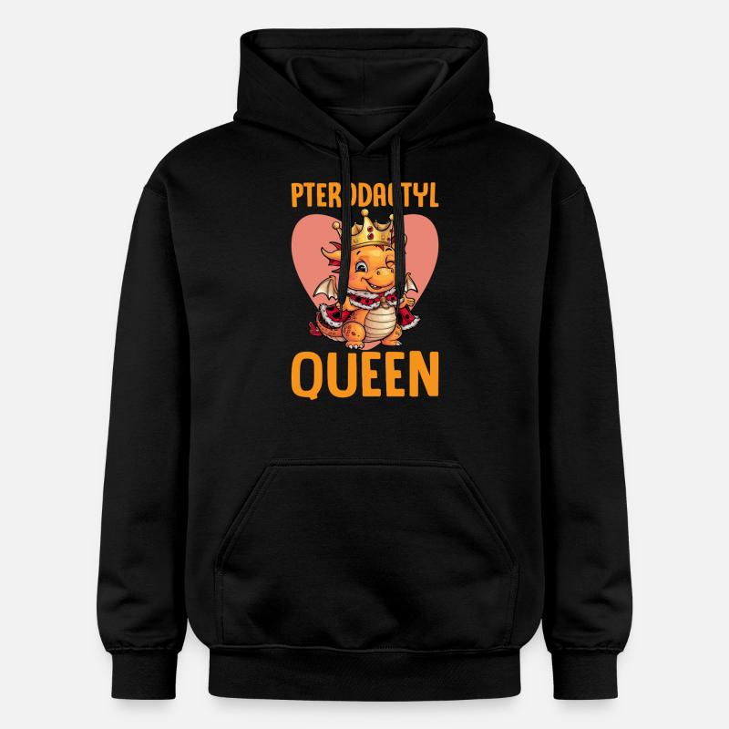 Ptérodactyle Queen Dino Design - Sweat à capuche Softstyle® Gildan Unisexe - noir