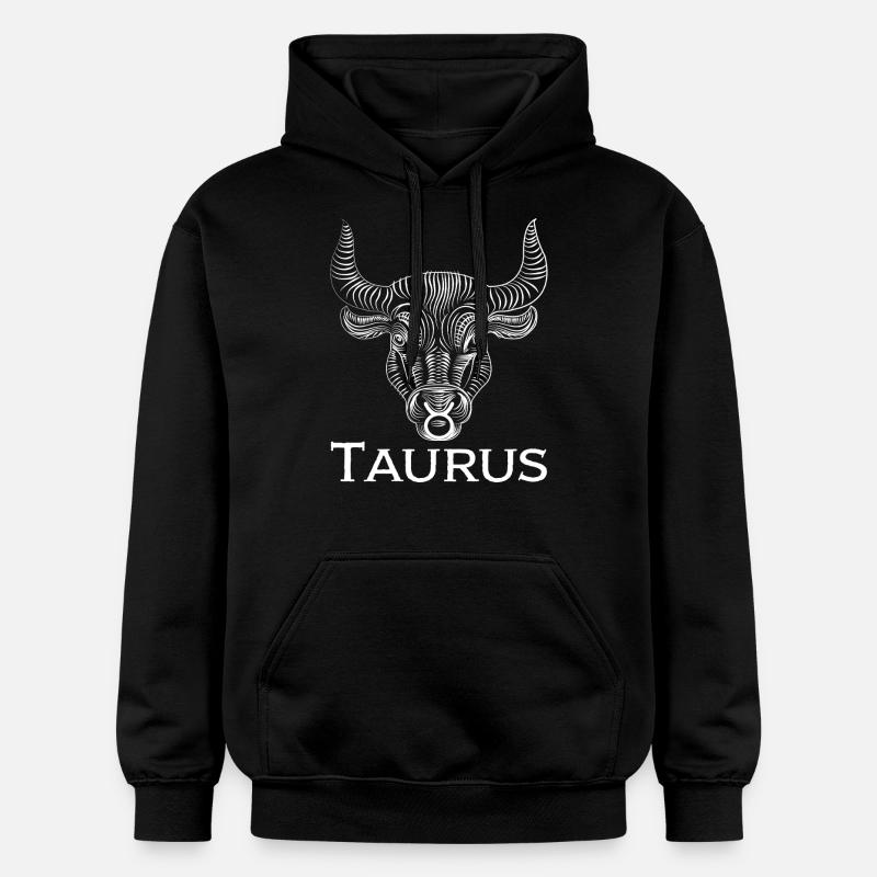taurus1w Zeichenfläche 1 - Gildan Unisex Softstyle® Midweight Hoodie - Schwarz