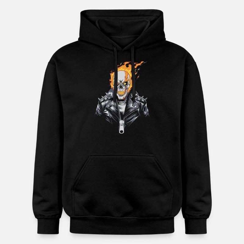 CRÂNE DE FEU - Sweat à capuche Softstyle® Gildan Unisexe - noir