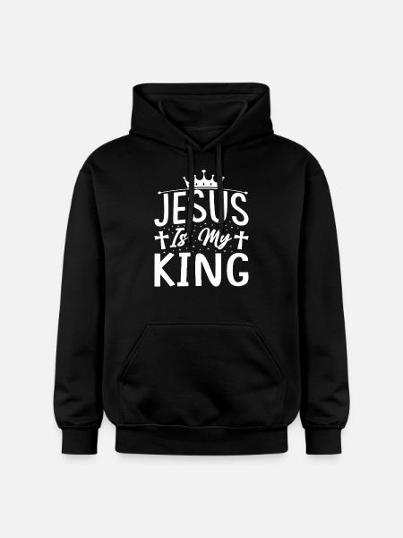 Jesus Is My King - Gildan Unisex Softstyle® Midweight Hoodie - black