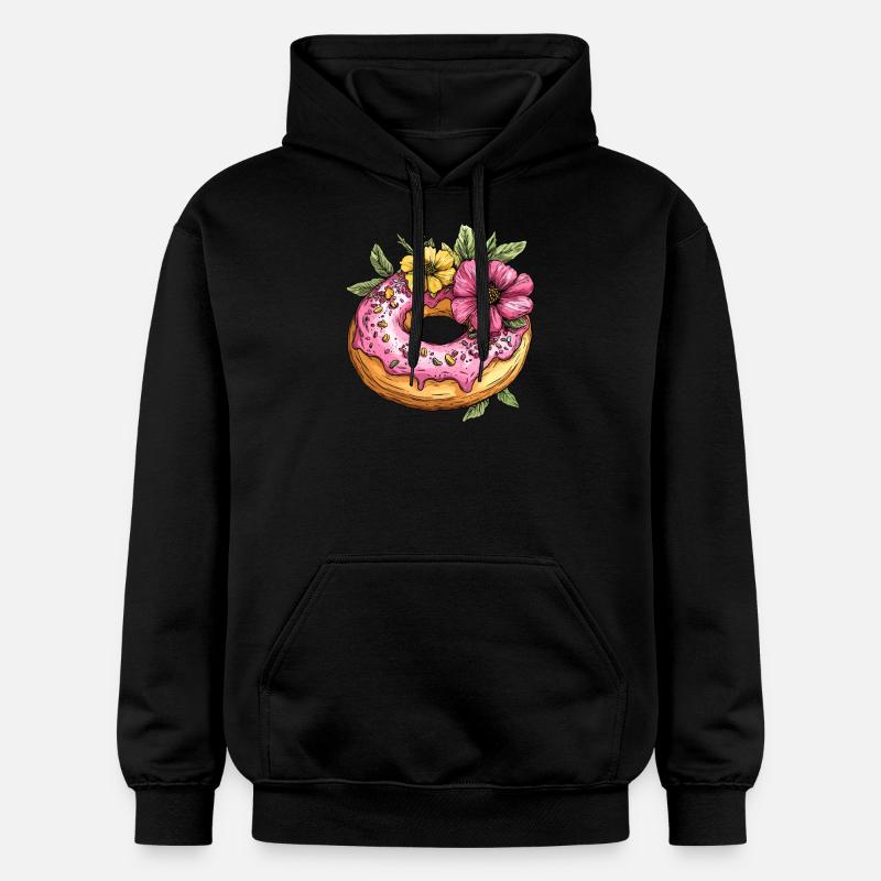 Beignet aux fleurs - Sweat à capuche Softstyle® Gildan Unisexe - noir