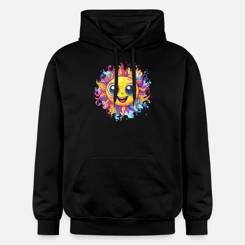 Soleil éclatant - Sweat à capuche Softstyle® Gildan Unisexe - noir