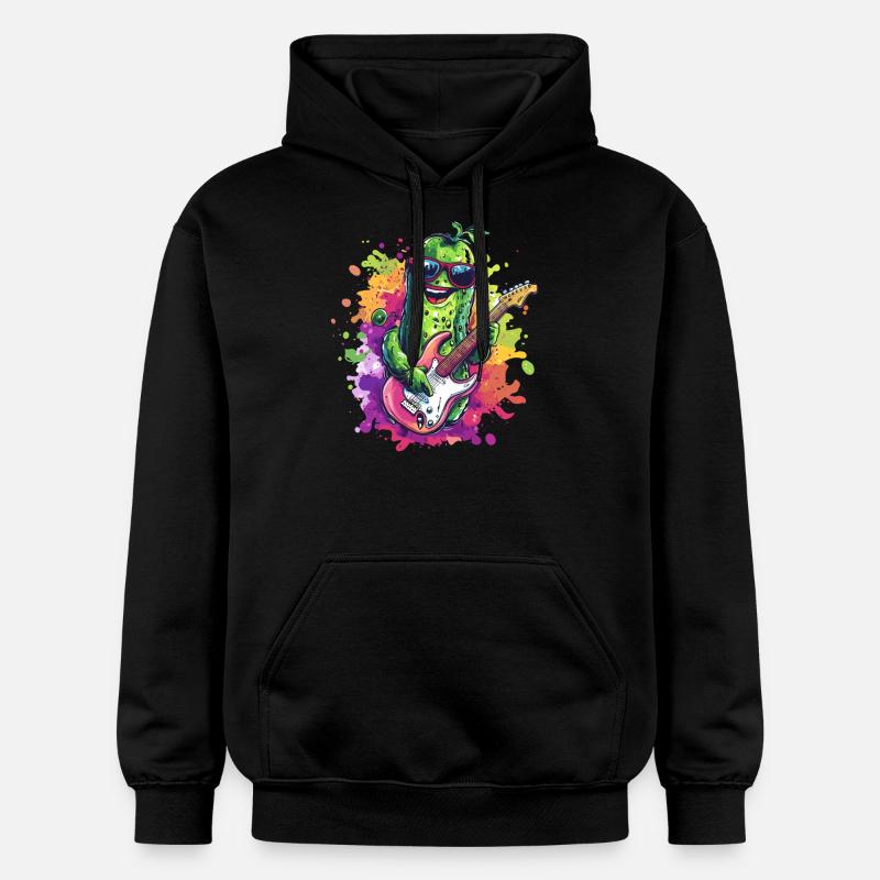 Guitare à bascule Concombre - Sweat à capuche Softstyle® Gildan Unisexe - noir