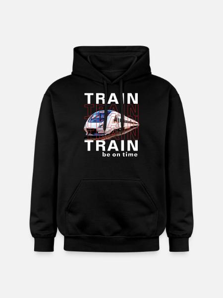 ZUG TRAIN be on time - Gildan Unisex Softstyle® Midweight Hoodie - black