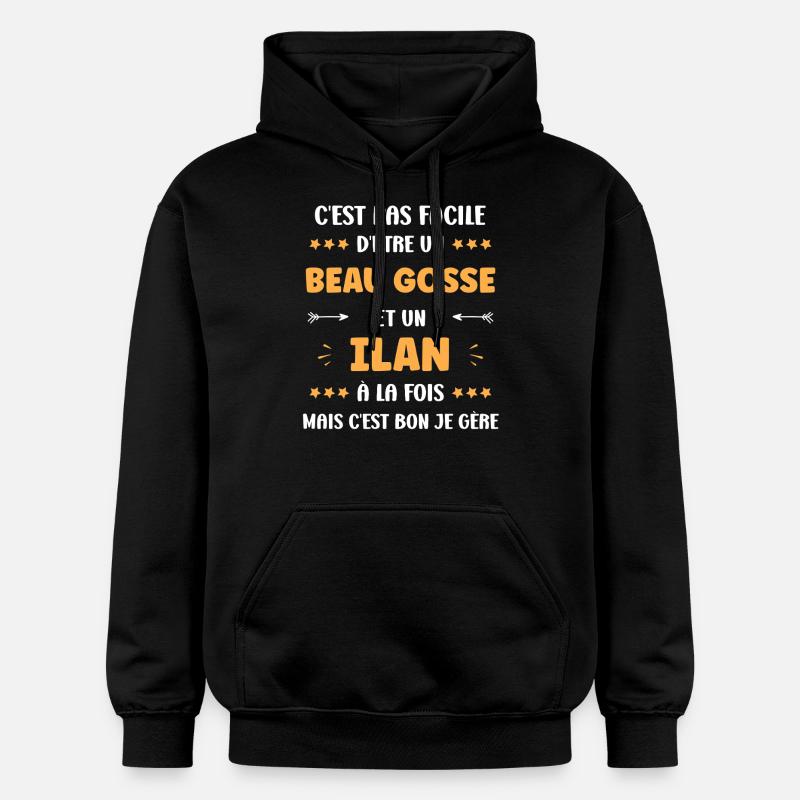 Ilan - Sweat à capuche Softstyle® Gildan Unisexe - noir