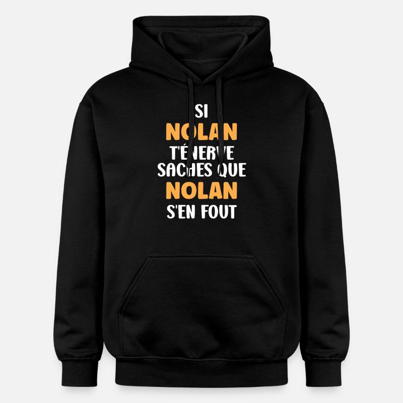 nolan - Sweat à capuche Softstyle® Gildan Unisexe - noir