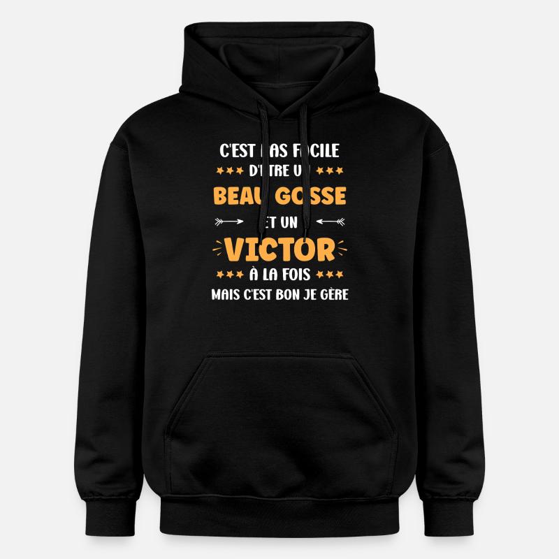 Victor - Sweat à capuche Softstyle® Gildan Unisexe - noir