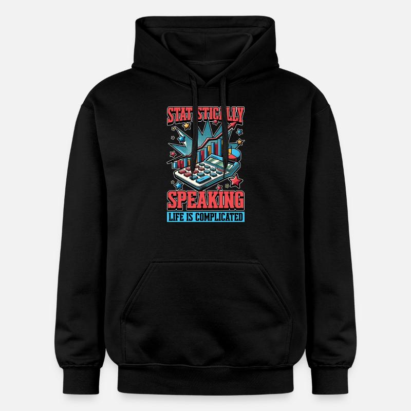 Statistically Speaking Data Scientist Statistician - Gildan Unisex Softstyle® Midweight Hoodie - black