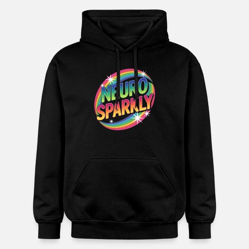 Neuro scintillant - Sweat à capuche Softstyle® Gildan Unisexe - noir