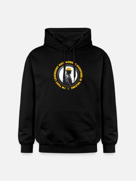 Hafenarbeiter Legendary Dockworker - Gildan Unisex Softstyle® Midweight Hoodie - black