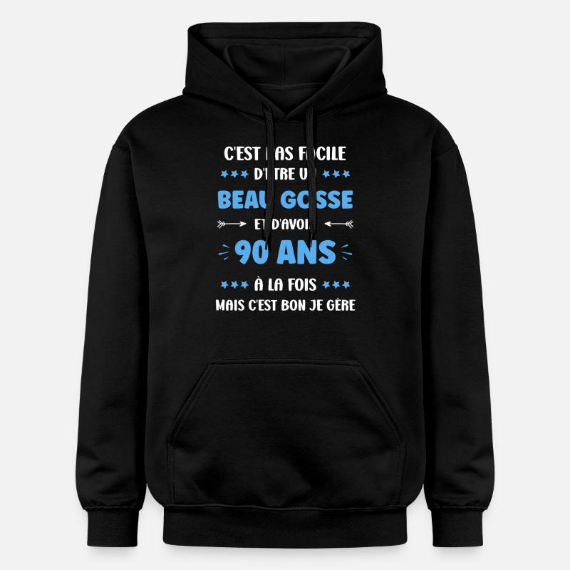 90 ANS - Sweat à capuche Softstyle® Gildan Unisexe - noir