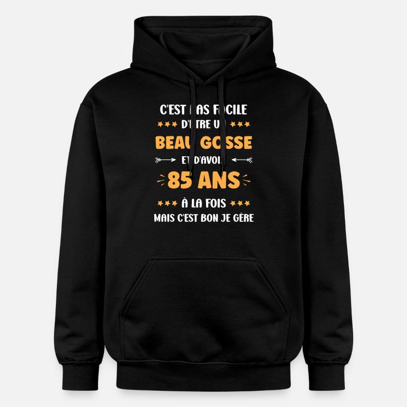 85 ANS - Sweat à capuche Softstyle® Gildan Unisexe - noir